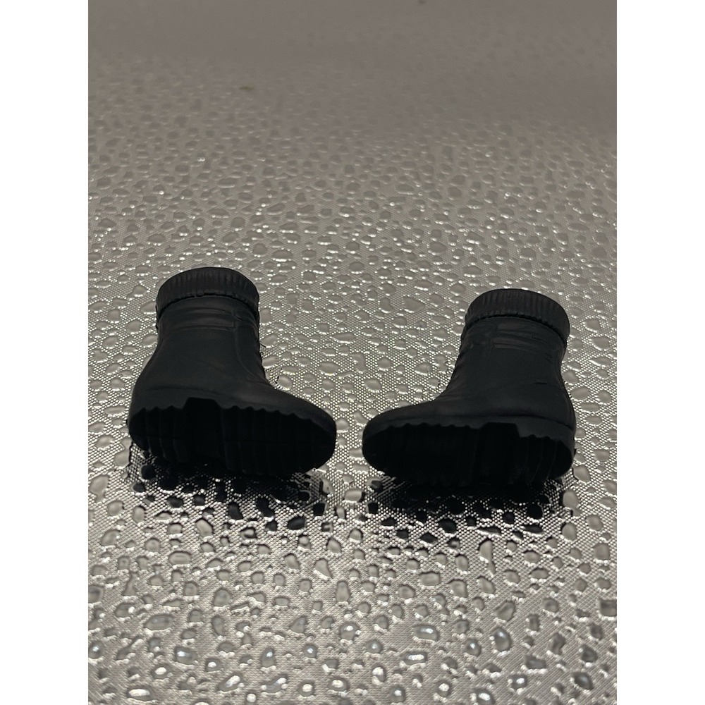 BARBIE SHOES HIKING BOOTS BLACK PLASTIC SOCKS FASHION STYLE CUTE DOLL SHOES 10 - Picture 6 of 6